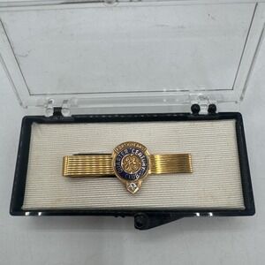 General Electric 12kt Gold Filled Tie Clip 40 Years Quart Century Club Diamond